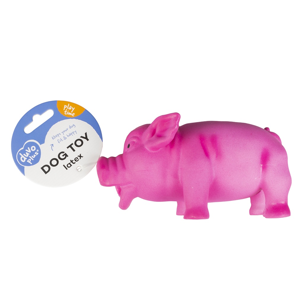 [400008] # Latex Knorrend Varken 10cm - display roze