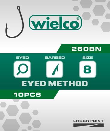 Wielco Laser Point 260BN Eyed Method Hooks 10pcs. 12