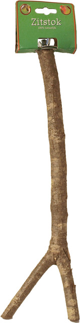 [4456789] Houten zitstok + 2 schroefoog dik halve mtr