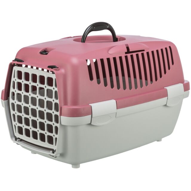 [39815] Vervoersbox Capri 1, XS: 32 × 31 × 48 cm, lichtgrijs/oudroze