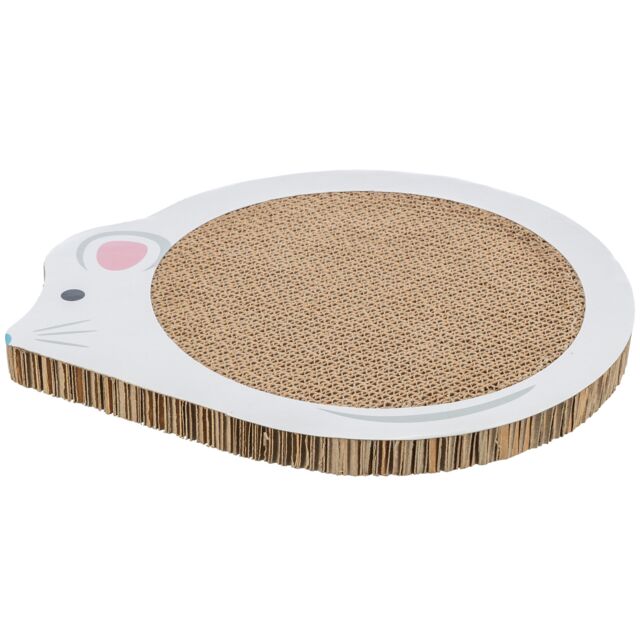 Junior krabkarton, muis, catnip, 35 × 2,5 × 29,5 cm, wit