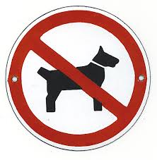 [5830000025] !!! Bord Z154 Verboden Voor Honden