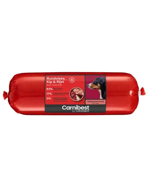 Carnibest Rund/Kip/Rijst 1000 gram