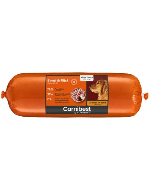 Carnibest Eend/Rijst 1000 gram hond