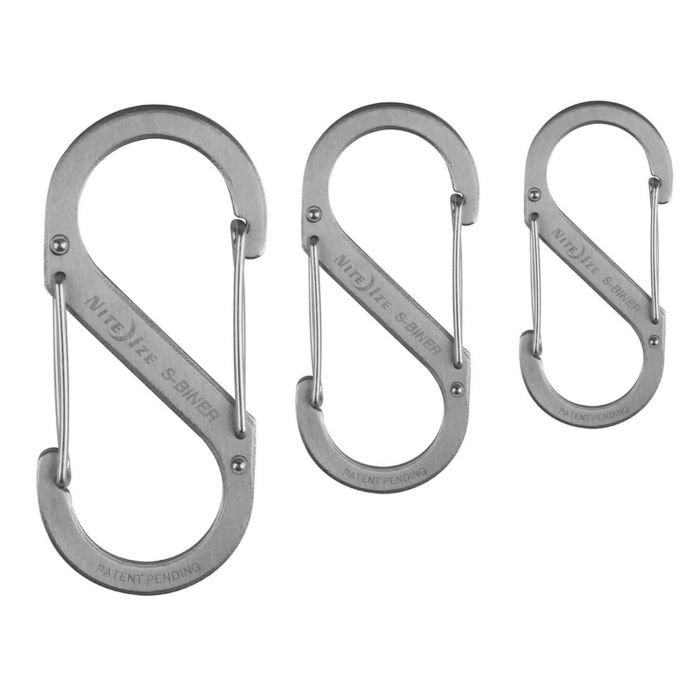 [NI SB234-0311] Nite Ize S-Biner Stainless karabijnhaken zilver 3-pack
