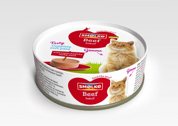 Smølke kat soft paté beef 80gr