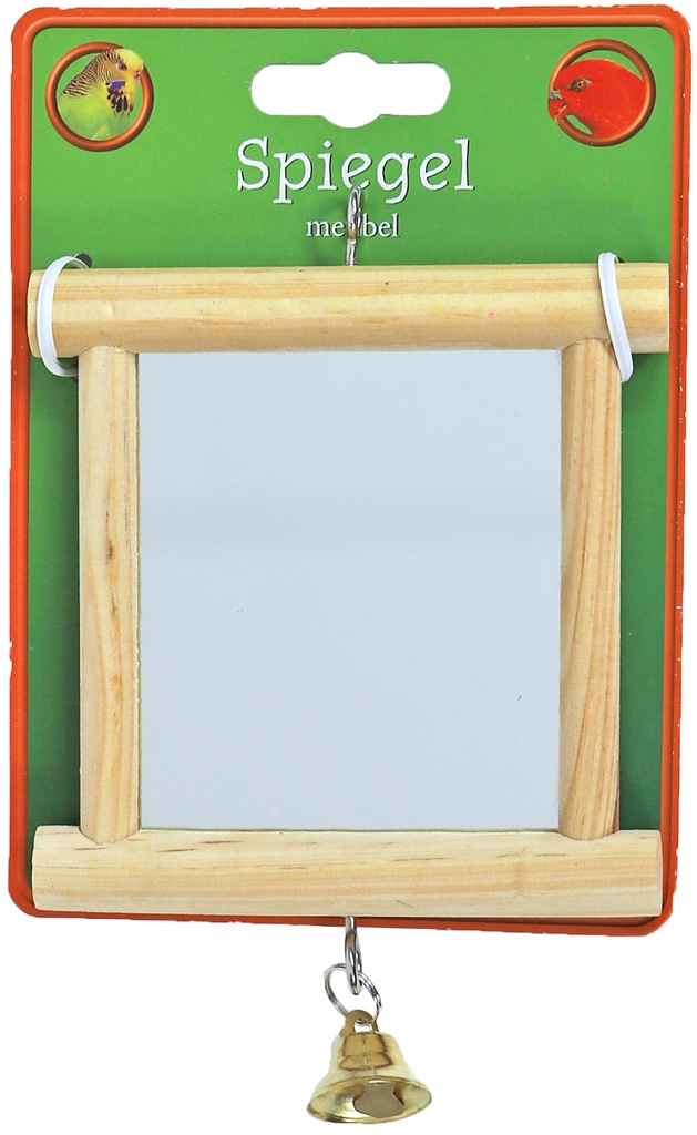 Vierkante Spiegel met hout omlijsting