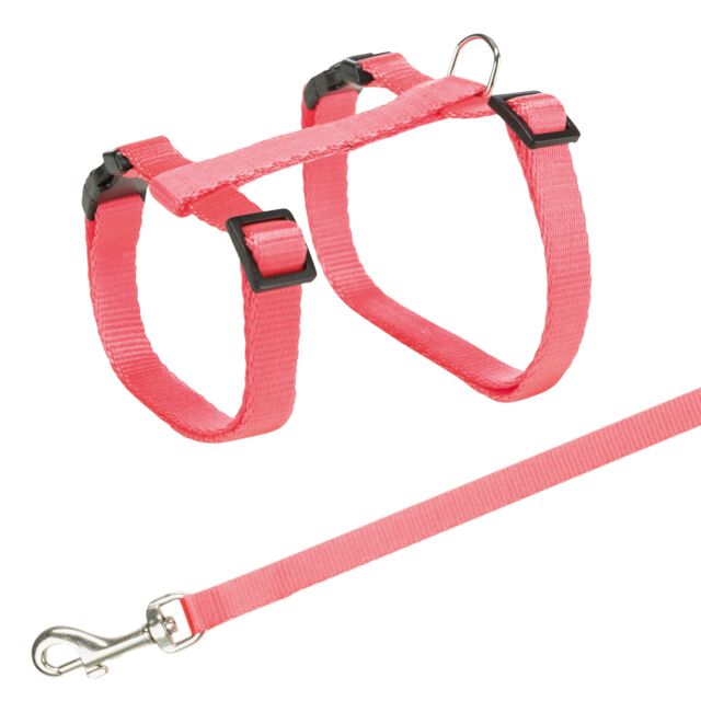 Kattentuig met riem, kattenmotief, 27–45 cm/10 mm, 1,20 m, diverse