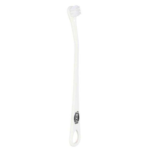 Tandenborstel-set, katten/kleine honden, 15 cm, 4 st., wit
