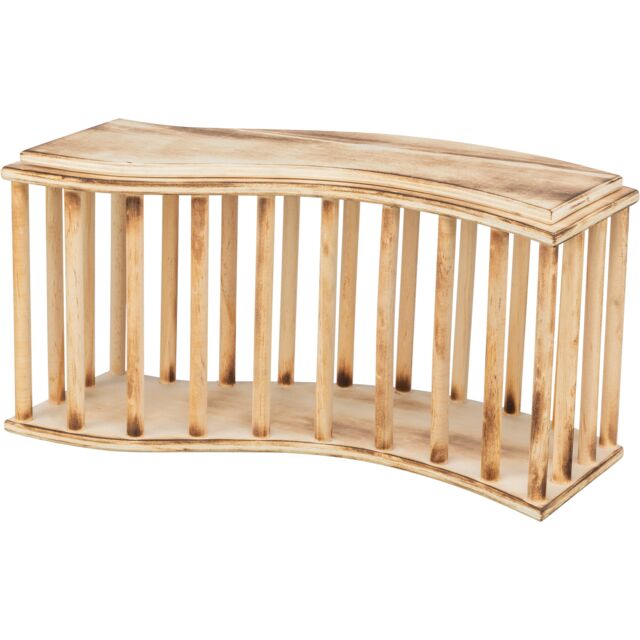 [611951] Hooiruif met deksel, hout/gevlamd, 37 × 19 × 13 cm