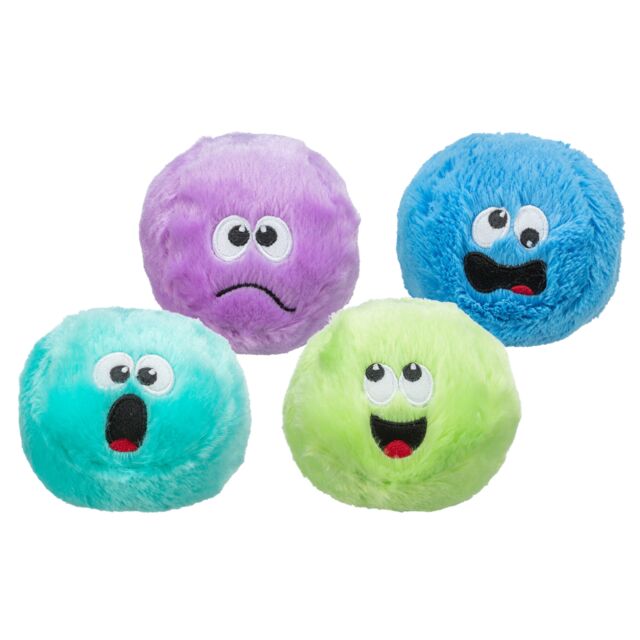 Bal, pluche, gerecycled, ø 10 cm, diverse