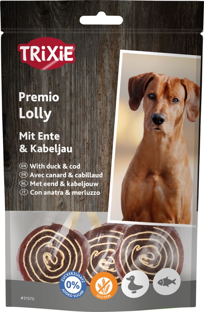 [31570] S26 Premio Lolly met eend + kabeljouw, 11 cm los