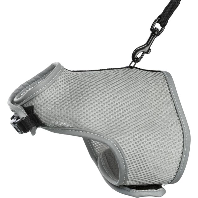 Softtuig, kat, met riem, 28–42 cm, 1,20 m, grijs