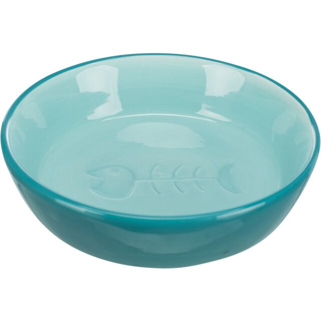 Voer/waterbak, visgraat, keramiek, 0,2 l/ø 13 cm, diverse