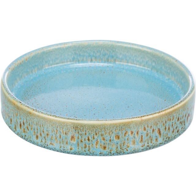 [25122] Voer-/waterbak, keramiek, 0,25 l/ø 15 cm, blauw