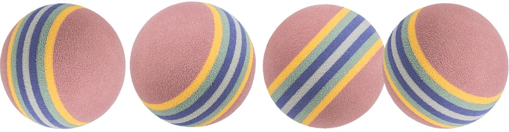 Set regenboogballen, schuimstof, ø 4 cm, 4 st.
