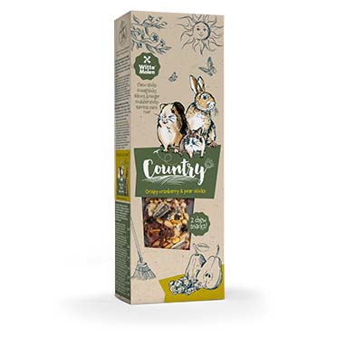 Country Knaagsticks veenbes-peer 2st-110g