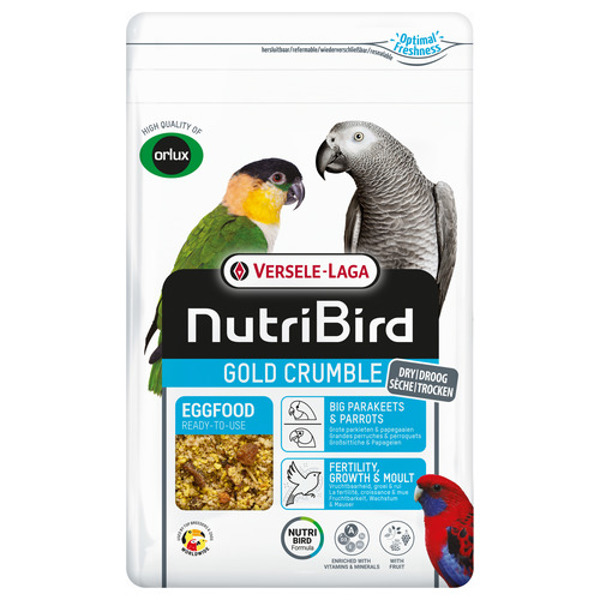 [422245] Nutribird Gold Crumble Grote Parkieten En Papegaaien 800 g