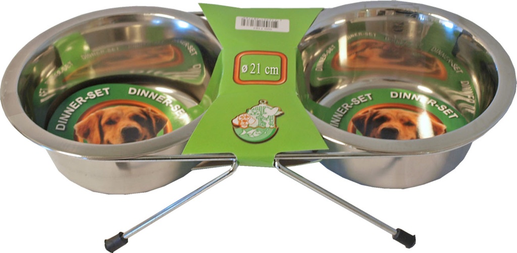 [020 7167] DINNER-SET INCL. 2 RVS BAKKEN 21CM