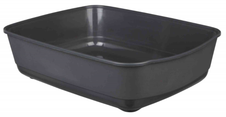 Kattenbak Classic, 36 × 13 × 46 cm, donkergrijs-wit