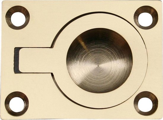 Luikring 60x47mm messing gepolijst