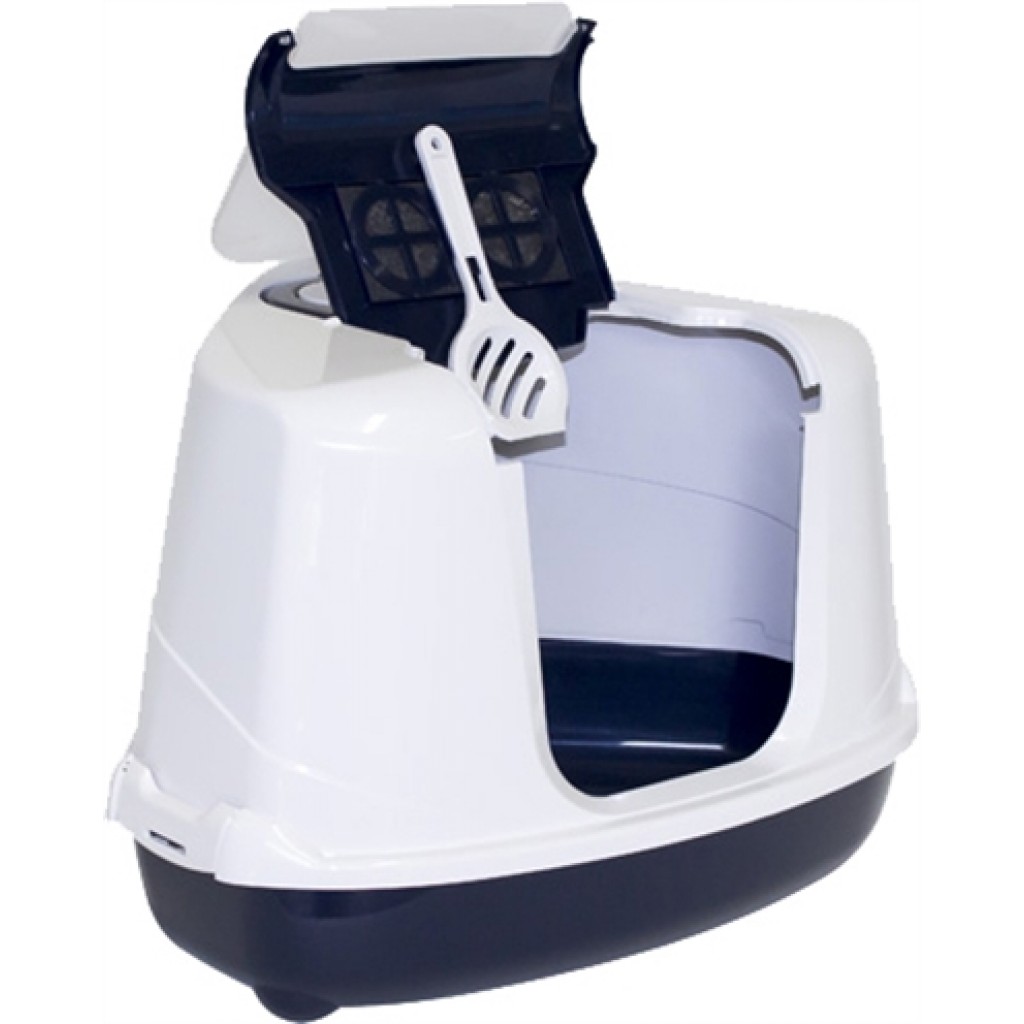 Katten Hoektoilet blauw/wit