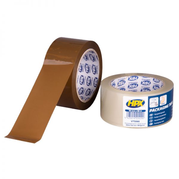 Plakband bruin 5cm, 66m
