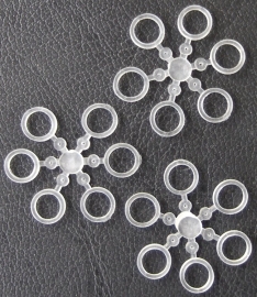 LFT Clear Bait Bands Medium 18pcs.