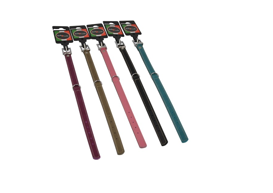 J&V Halsband nappa Turquoise/Grijs 14mm x