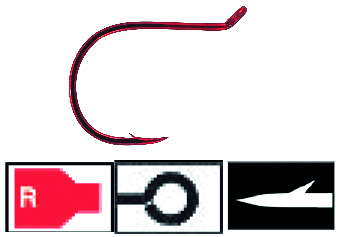 Mustad Red Dropshot Hook (NP-RB) 10pcs. 4