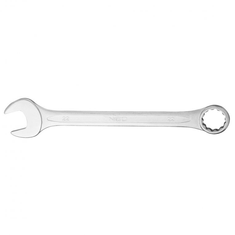 Steek/ringsleutel 22mm DIN 3113, CrV Staal, TUV M+T