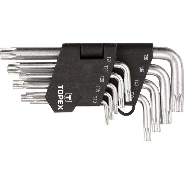 Torxset Kort T10-T50, CrV Staal