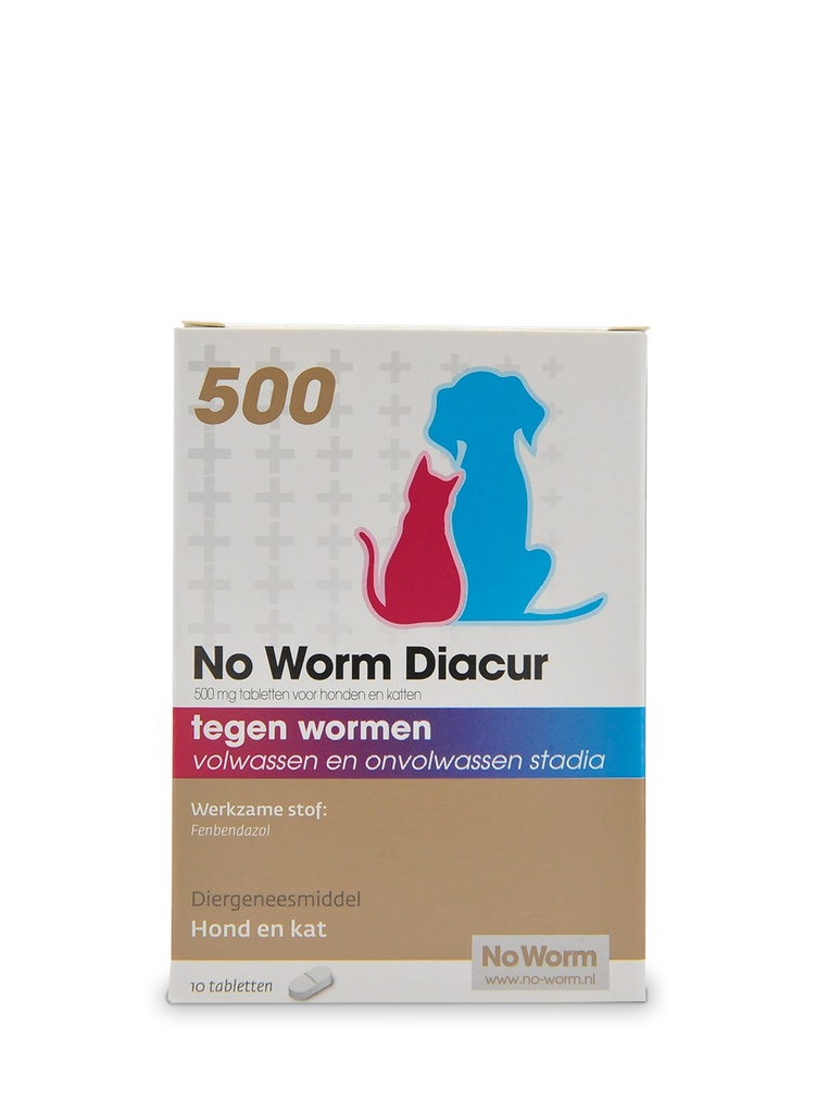 No worm Diacur giardia 500 10 tabl