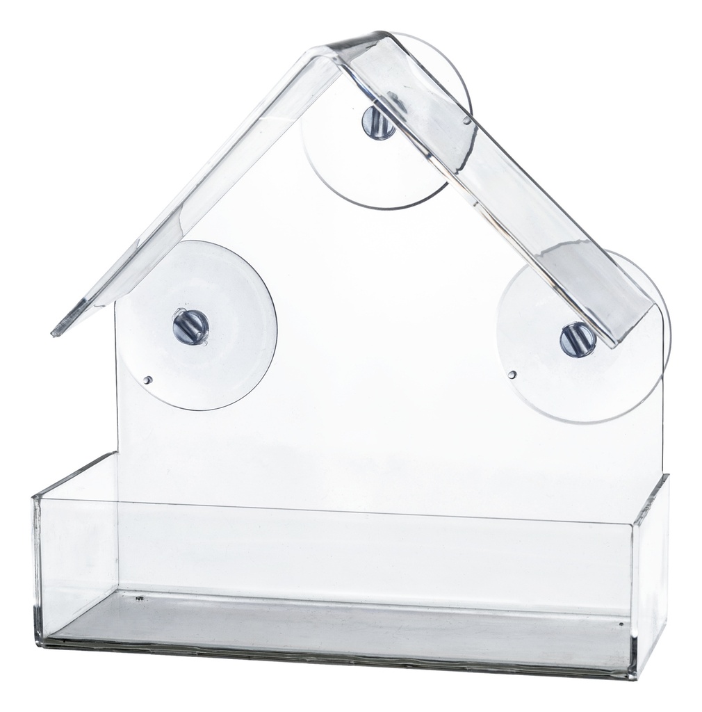 [55610] Voederhuis voor vensterruit, kunststof, 225 ml/15 × 15 × 6 cm, transparant