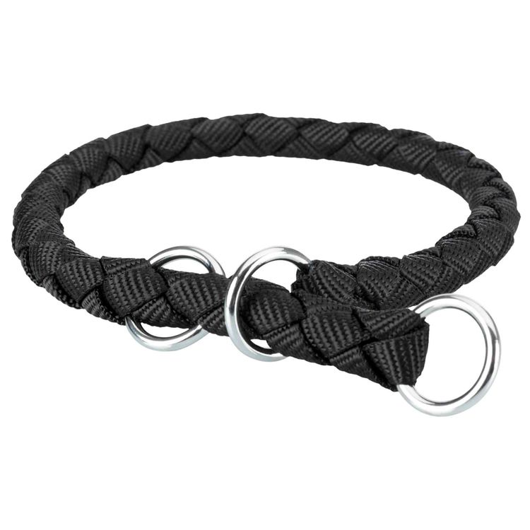 Cavo Anti-Trek Halsband, M: zwart/zilver 39/45cm