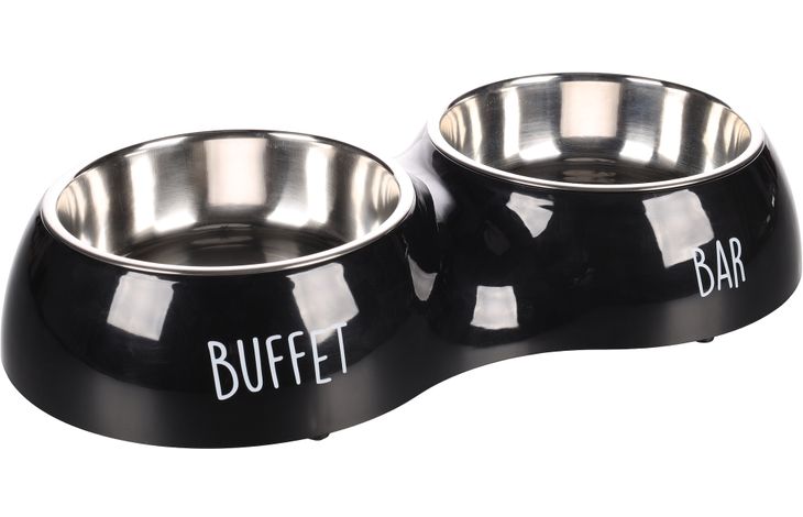 # Eetpot divar duo dinner met print bar-buffet zwart L 17 xm 2x900 ml