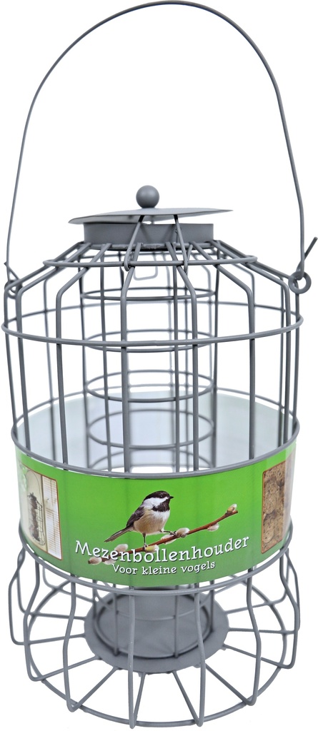 [BR_203592] # MEZENBOL.HDR MET.KL.VOGELS GRIJS 24X17CM