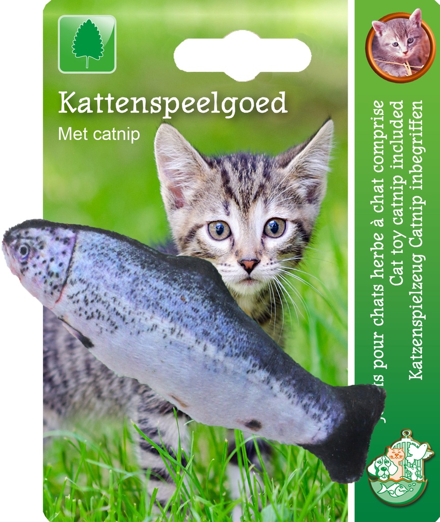 [BR_213718] Vis met catnip blauw-grijs 11cm