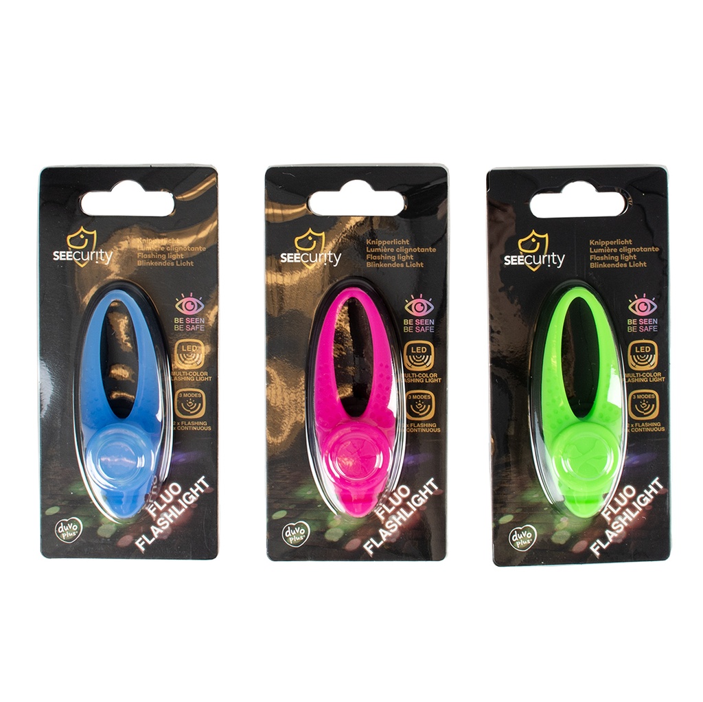 Fluo Flashlight 8x3cm gemengde kleuren