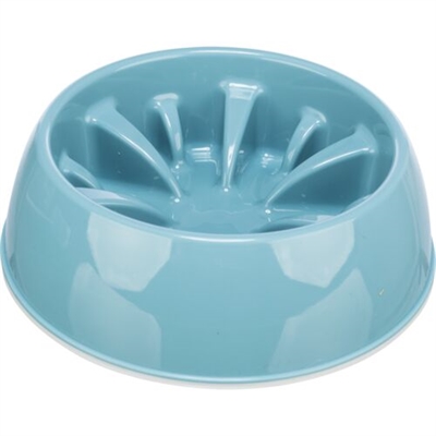 Slow Feeding voer/waterbak, kunststof/TPR, 1,4 l/ø 25 cm