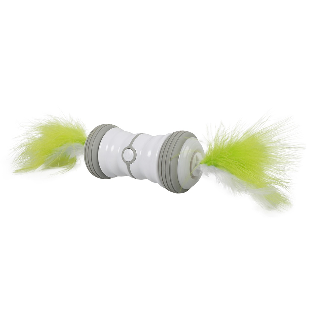 [BR_217115] # Double spinner 13x6x6cm Wit/Groen
