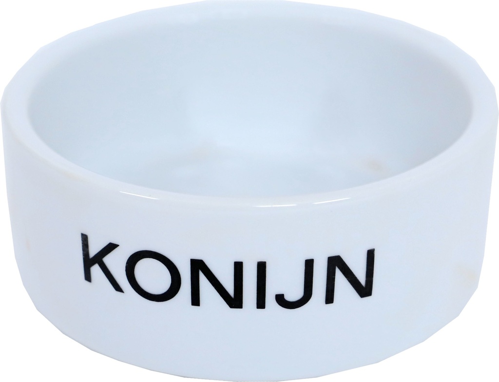 [020 4702] Konijn Eetbak Steen Wit