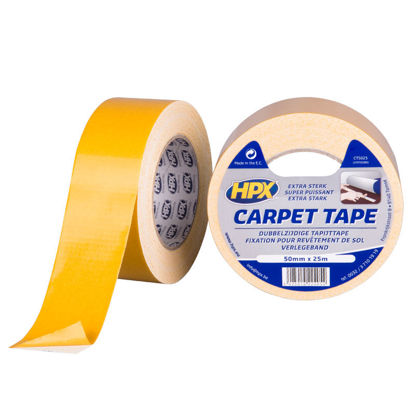 Dubbelzijdig tapijttape -WIT- 50mm x 25m.