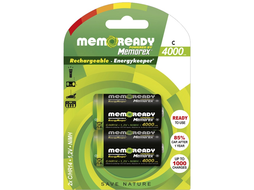 Oplaadbare Batterij C 1700mAh R14 1.2V