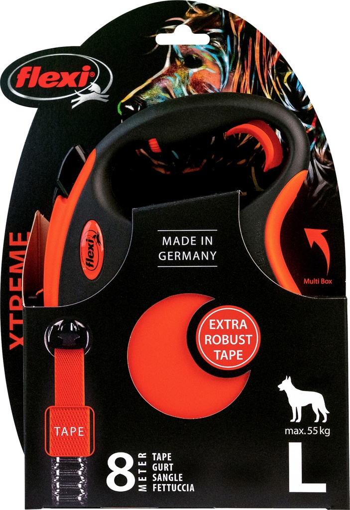 [020 5438] # Flexi Xtreme Band L Oranje 8m 55kg
