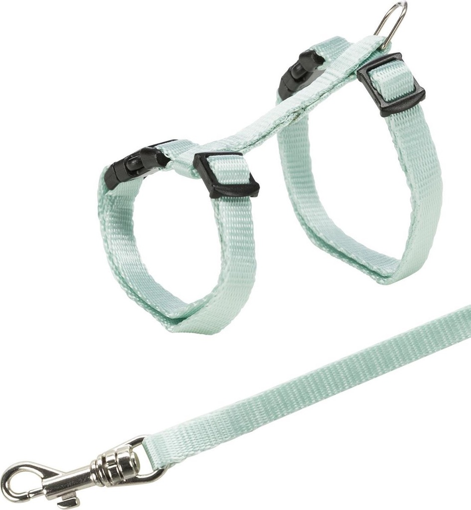 Junior kittentuig met riem, 19-31cm / 8mm, 1,20m